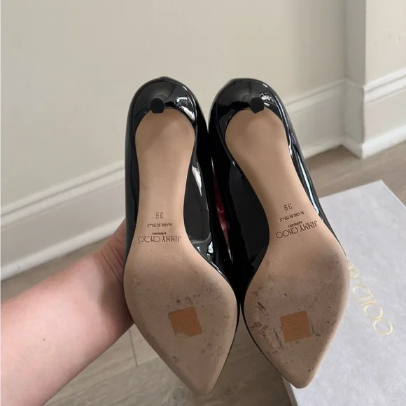 Jimmy Choo Black Patent Leather Pumps - Picture 4 of 5